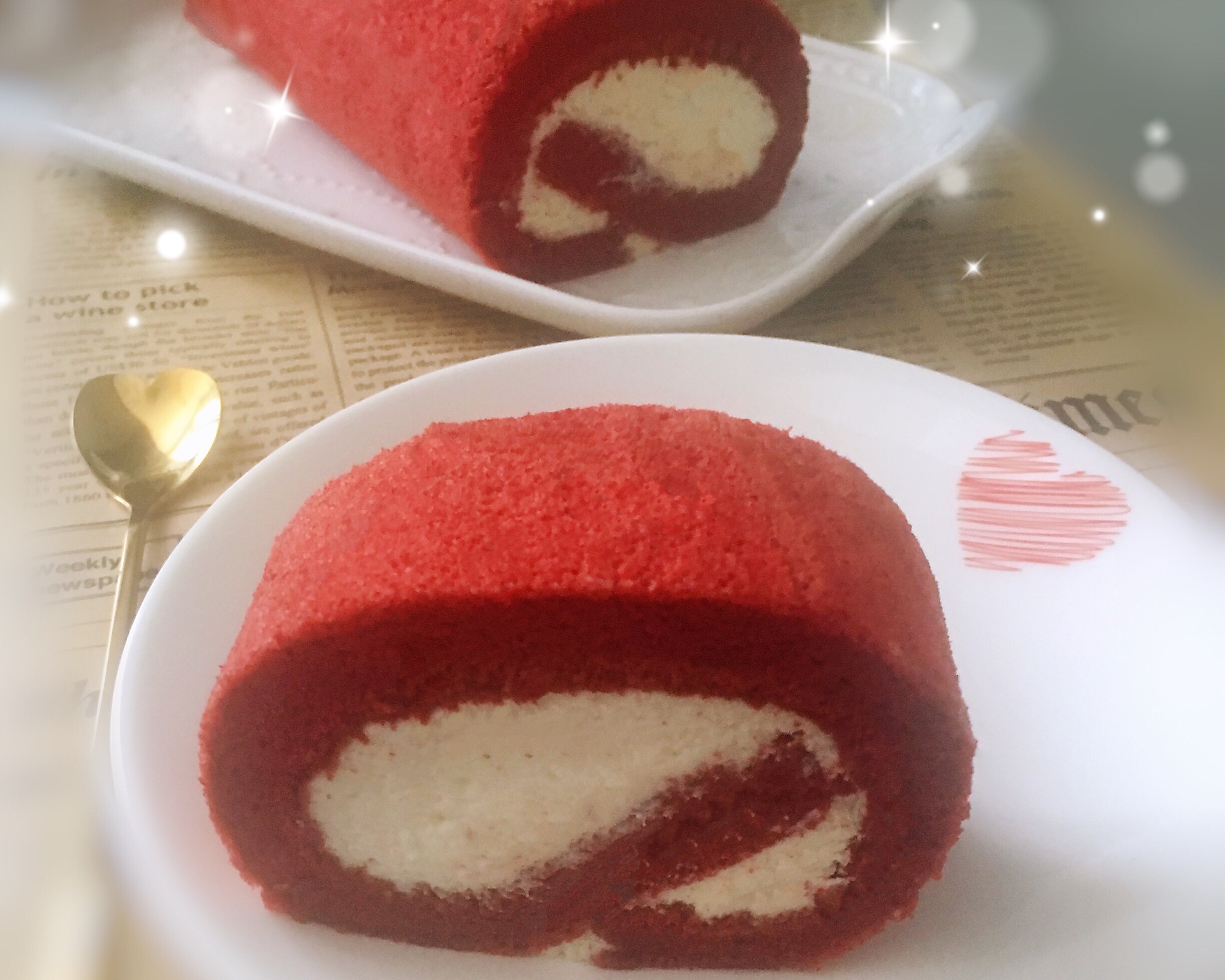 一次成功的红丝绒蛋糕卷（简易版）的做法
