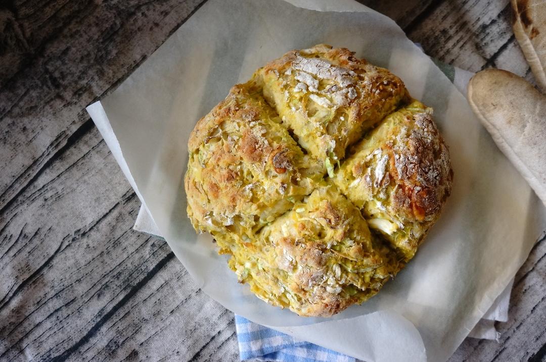 菠菜南瓜奶酪丹波面包丨健康·烘焙