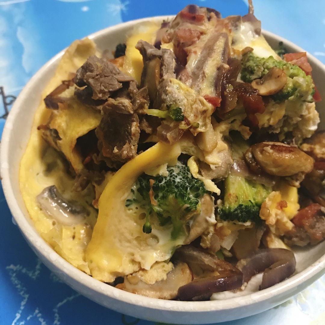 番茄蔬菜烘蛋（快手减脂餐）