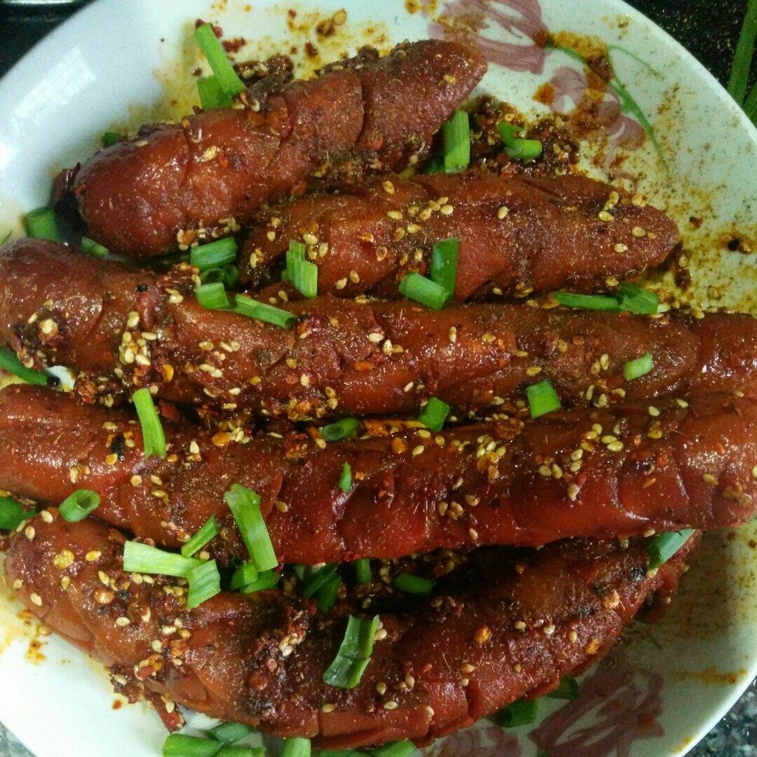 秒杀校门口路边摊的炸火腿肠