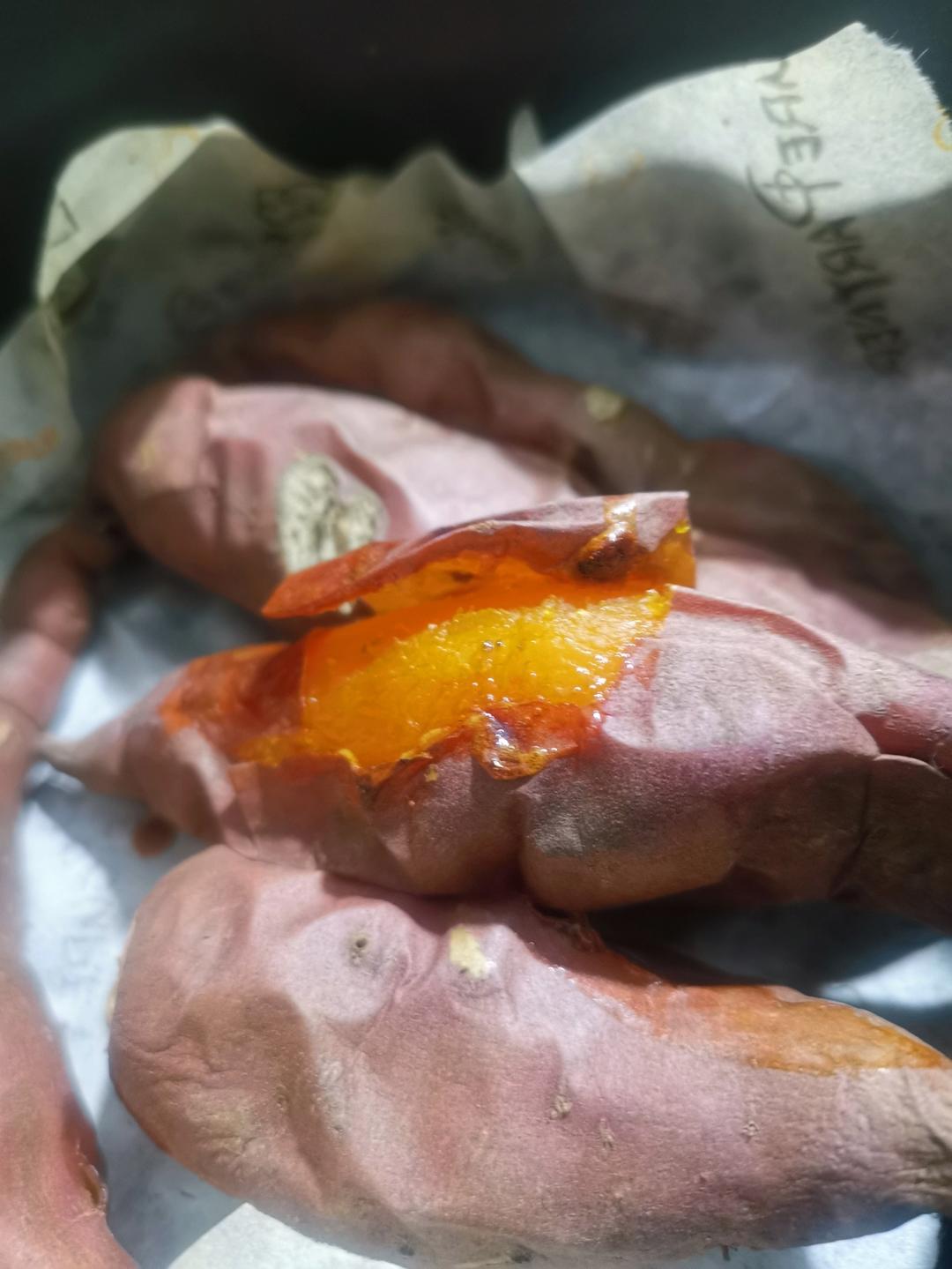 空气炸锅版 烤红薯（2人份）山东烟台的烟薯25超甜！爆糖浆！好吃到根本不想吃别的红薯！