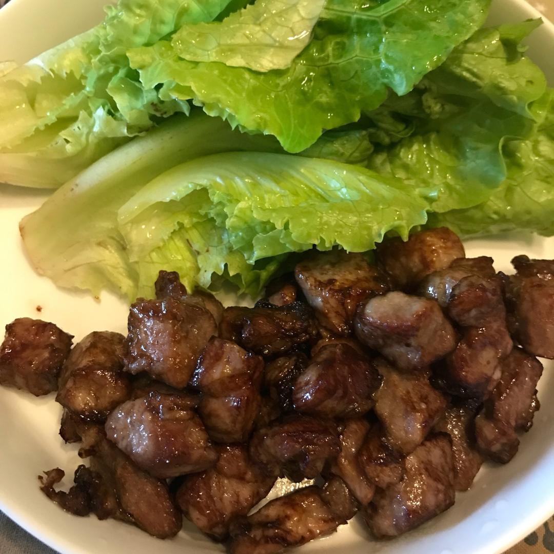 非常简单非常好吃的烤梅花肉