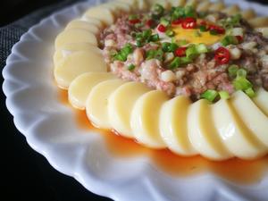 日本豆腐蒸肉沫的做法 步骤5