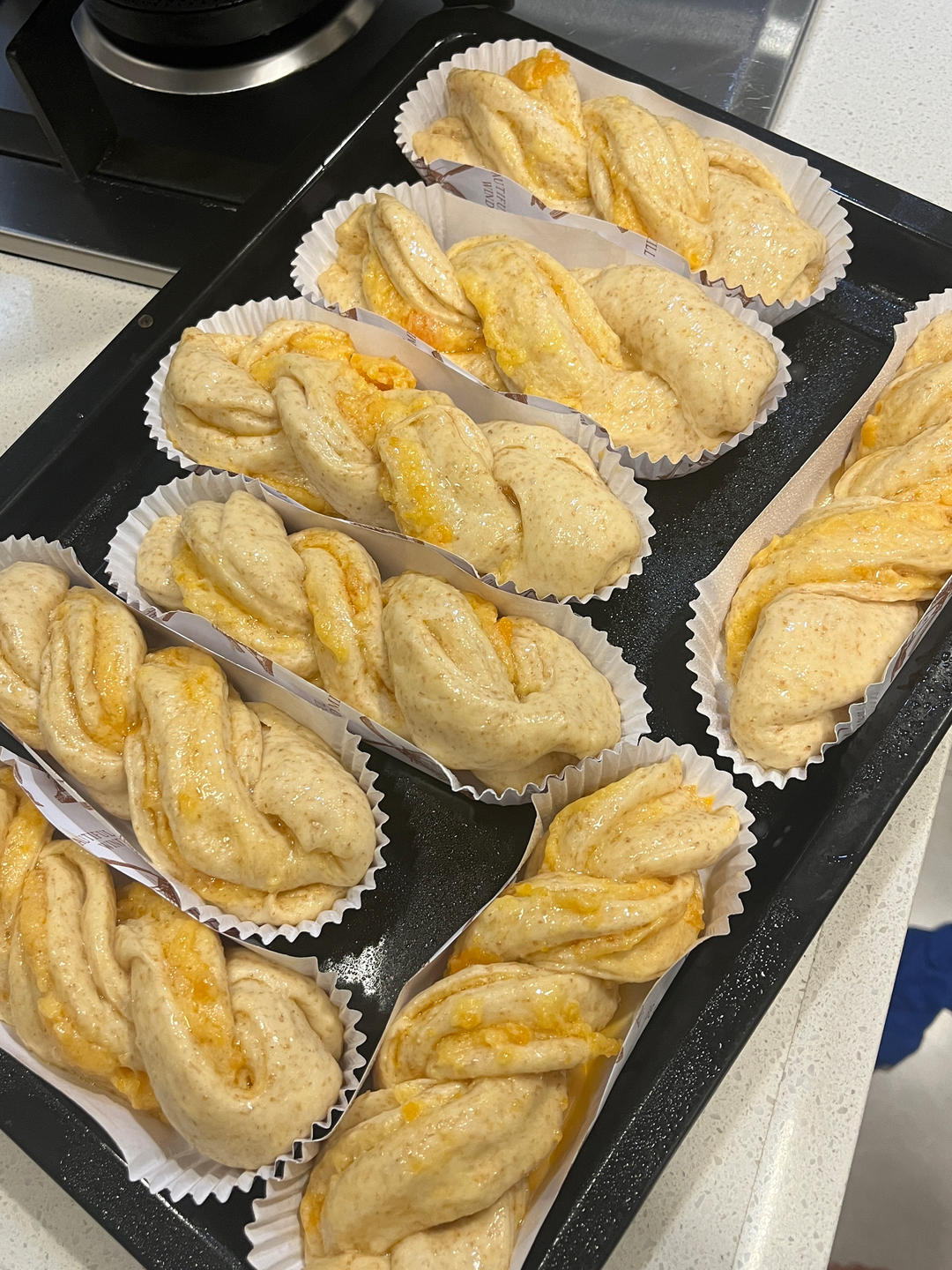 咸蛋黄奶酥面包（免模具）
