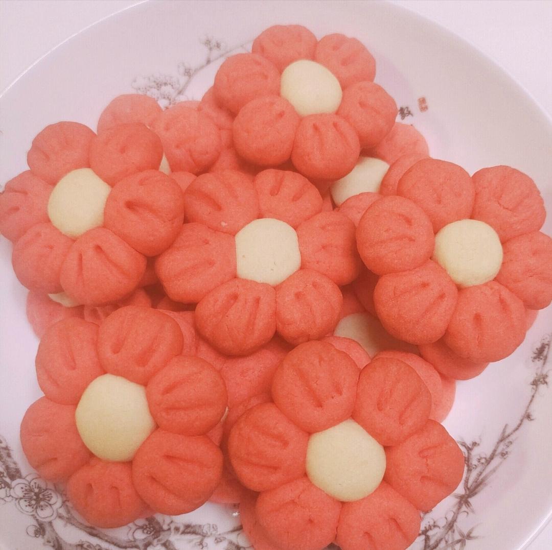 送你一朵小红花 🌺免模具｜零难度花朵饼干