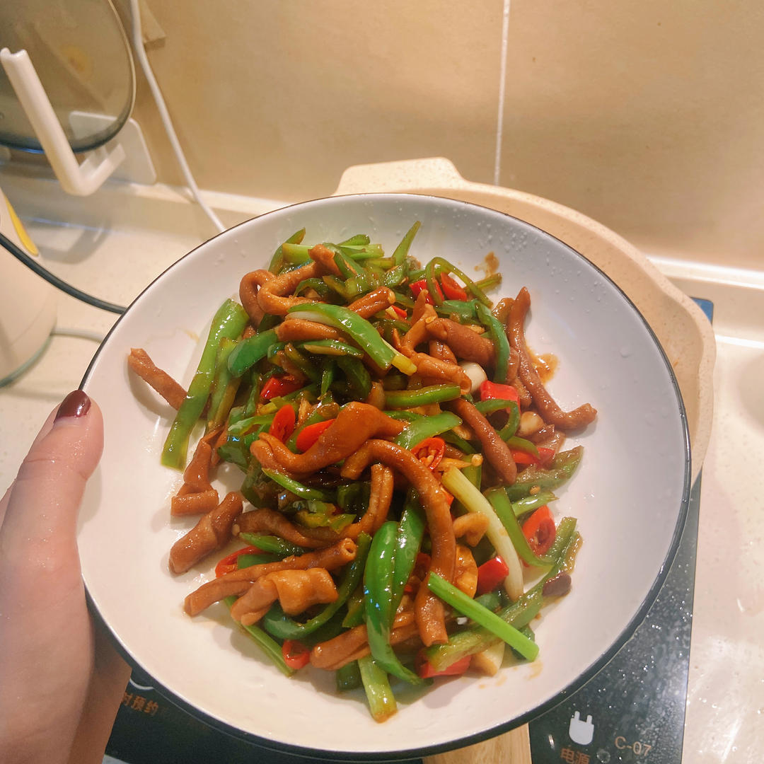 爆炒鸭肠