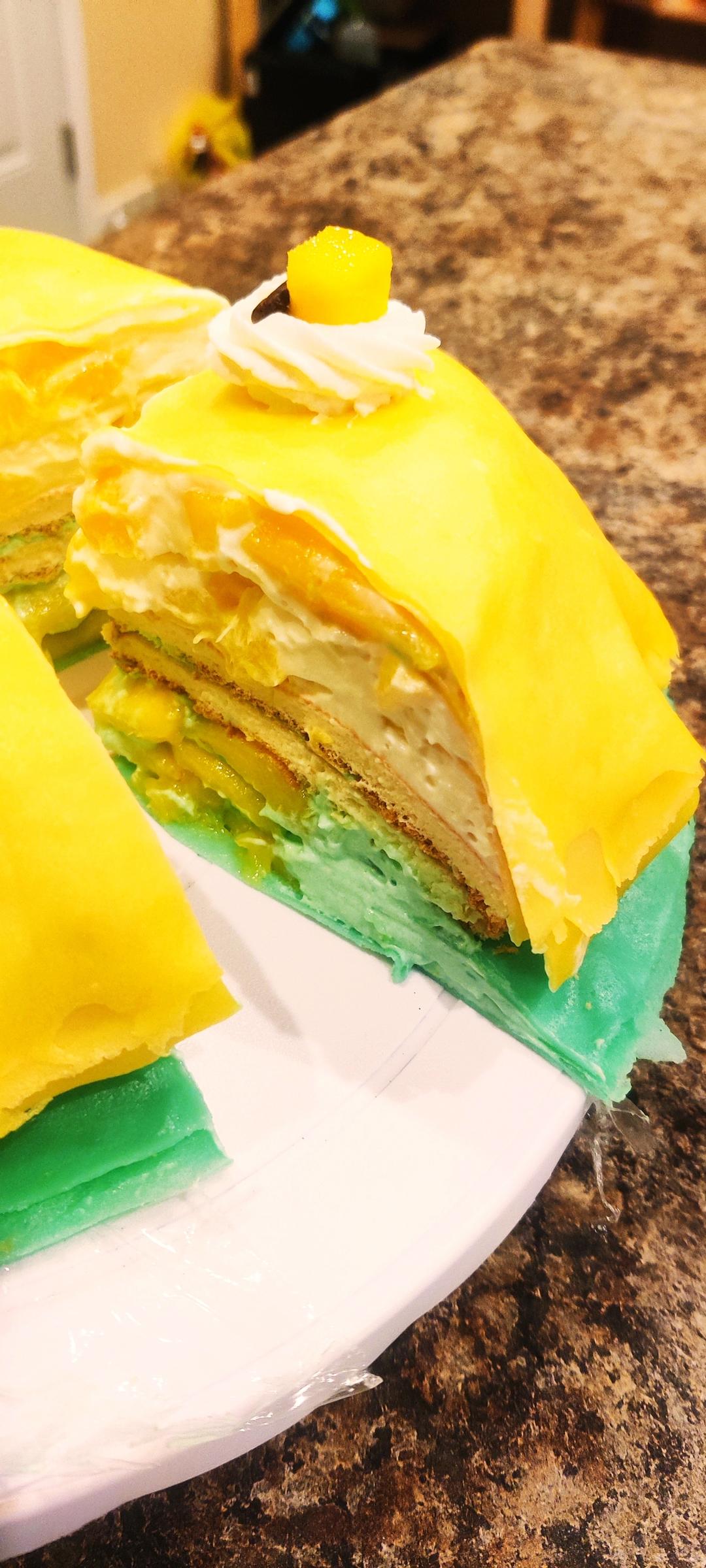 芒果千层蛋糕，100%成功告别煎皮无能