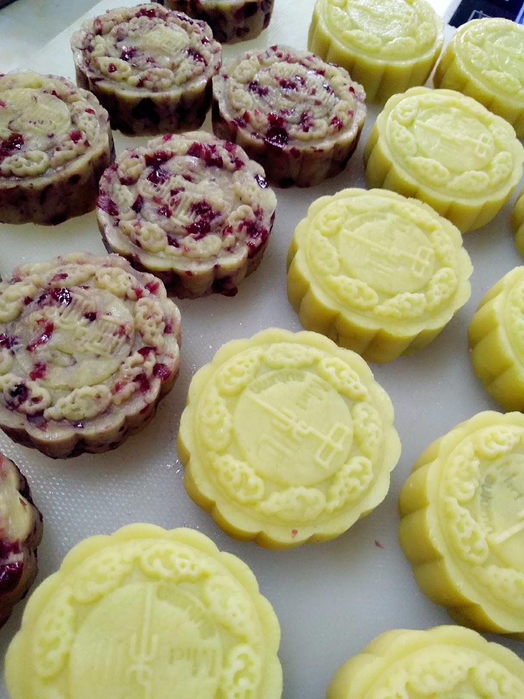 自制原味 蔓越莓 抹茶绿豆糕