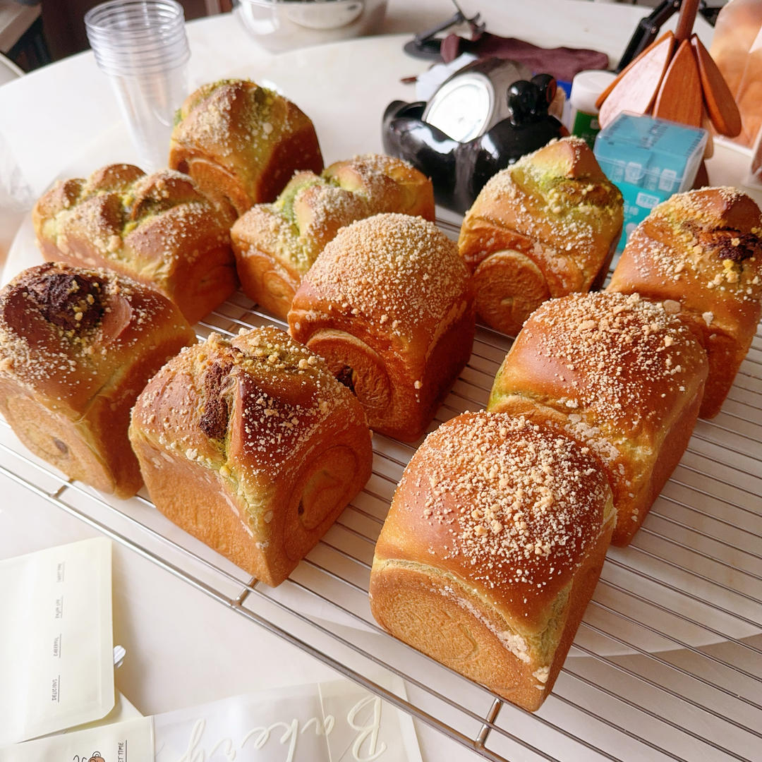 好好吃、好好吃的双倍开心果酱吐司