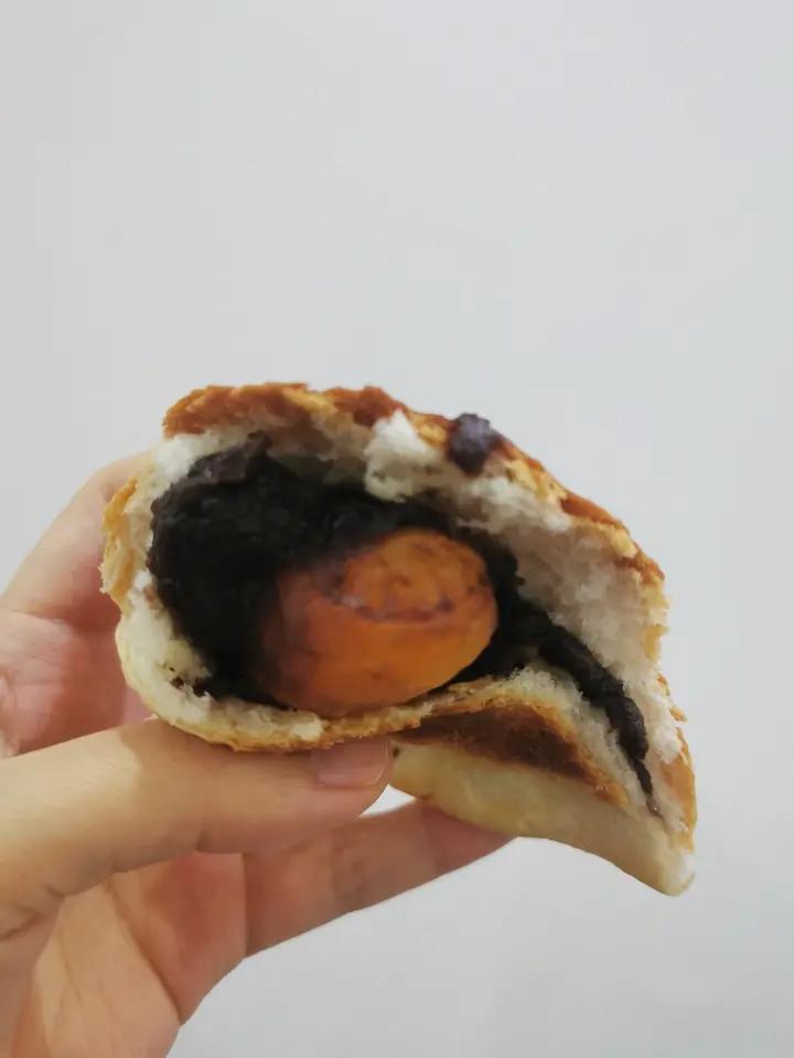 豆沙蛋黄面包～好吃到哭～