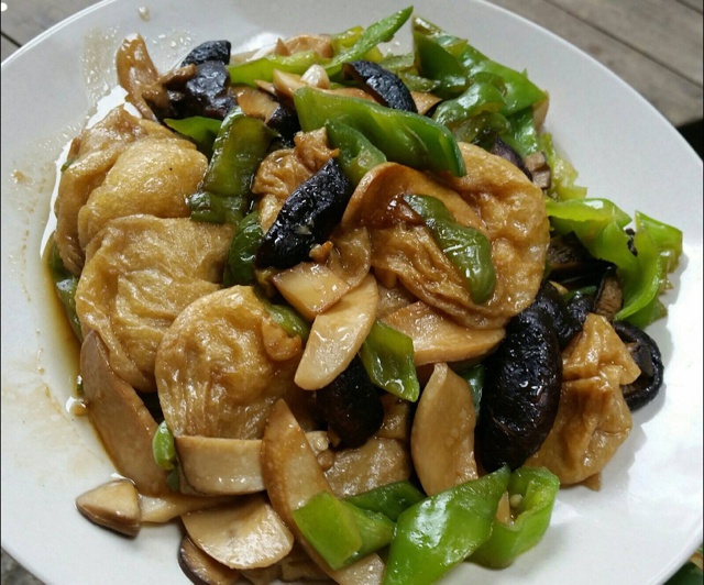 蚝油双菇面筋