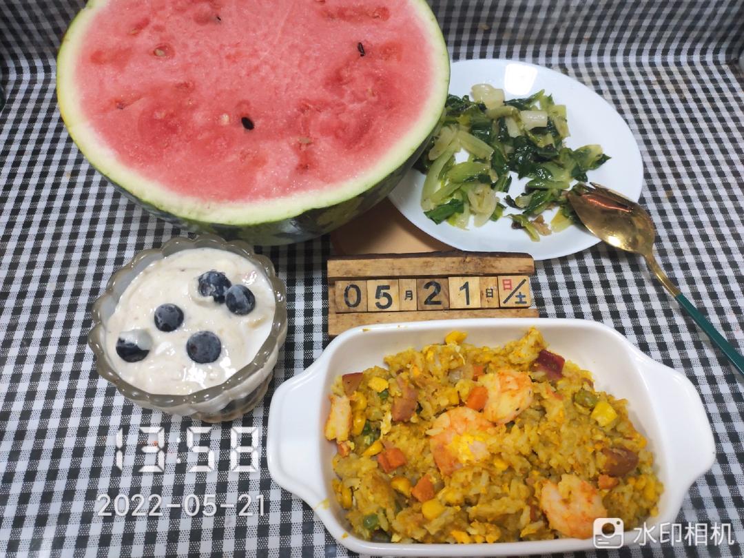 翻滚吧💥虾仁咖喱炒饭