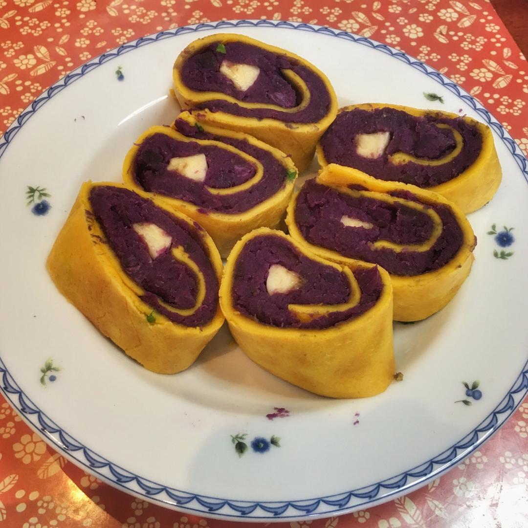 紫薯鸡蛋卷