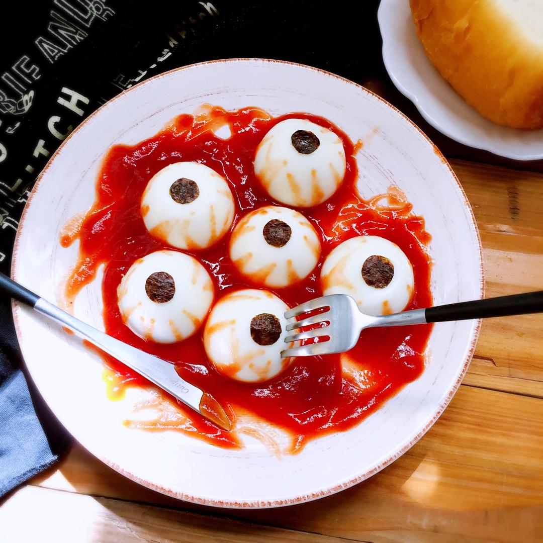 prettyhorse做的超快手万圣节眼球水煮蛋