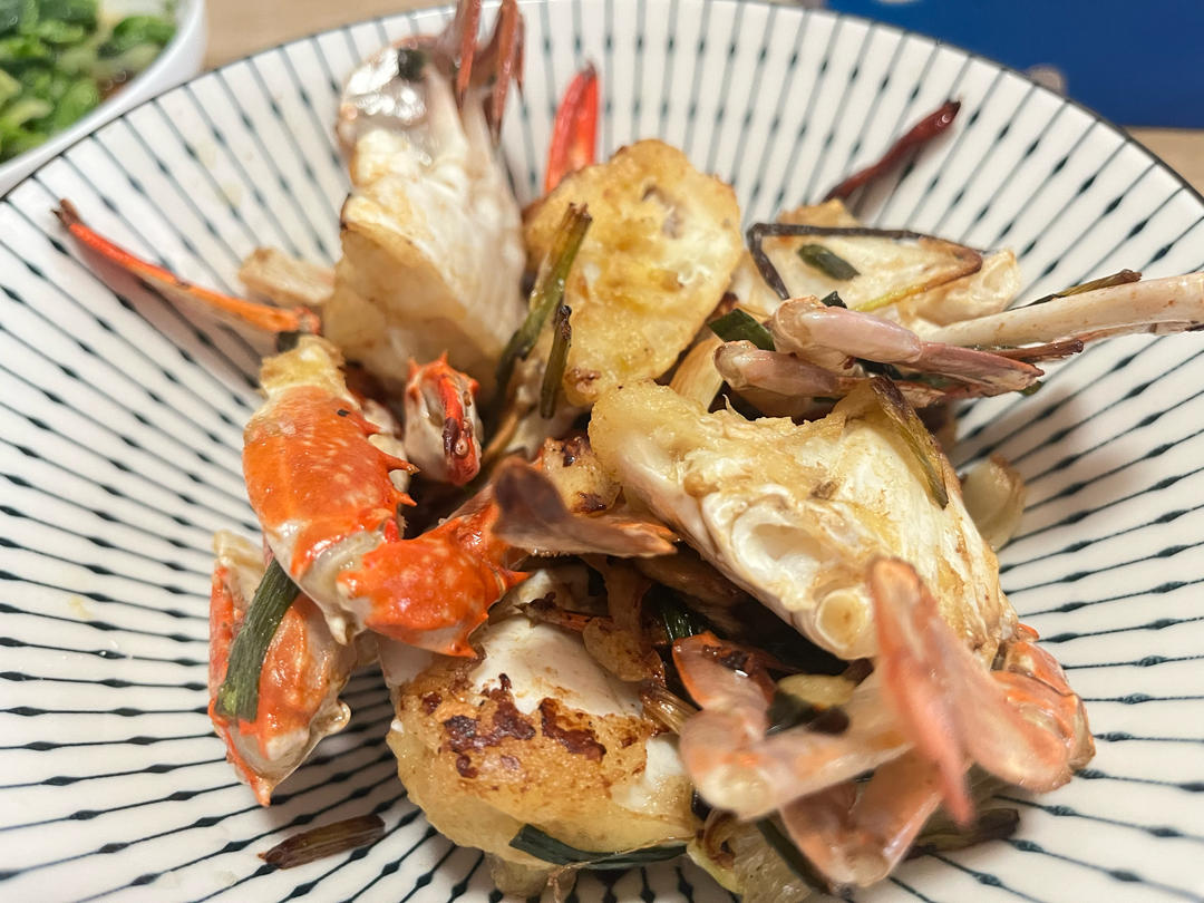 葱姜炒梭子蟹（very easy）