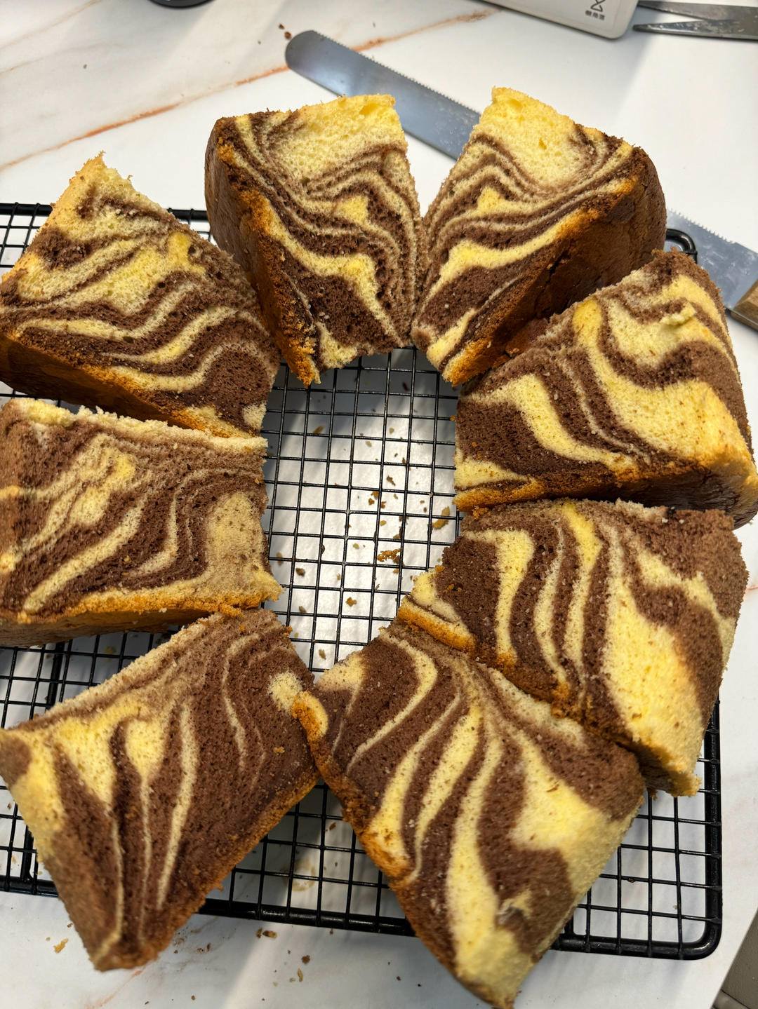 斑马纹戚风蛋糕