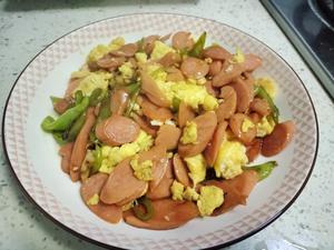 青椒香肠炒蛋的做法 步骤10