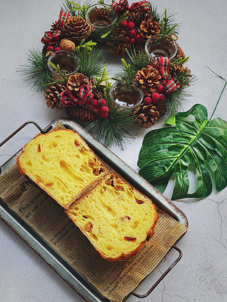 极简潘娜托尼❤️圣诞经典面包