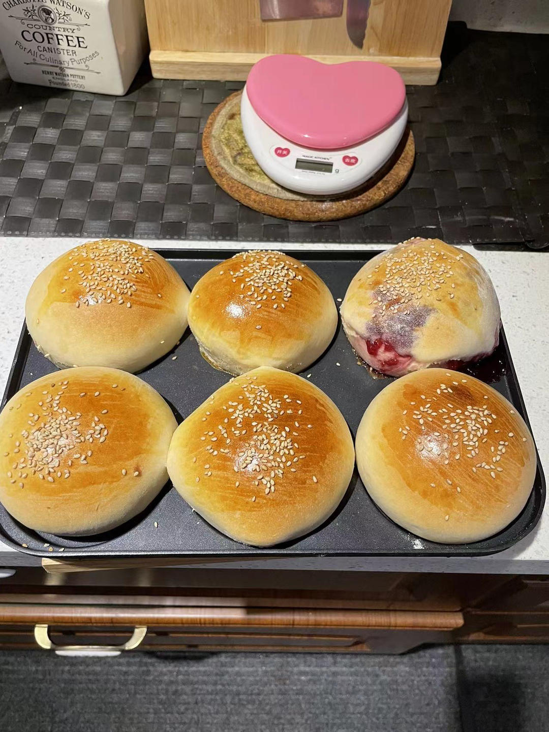 汉堡包面包胚