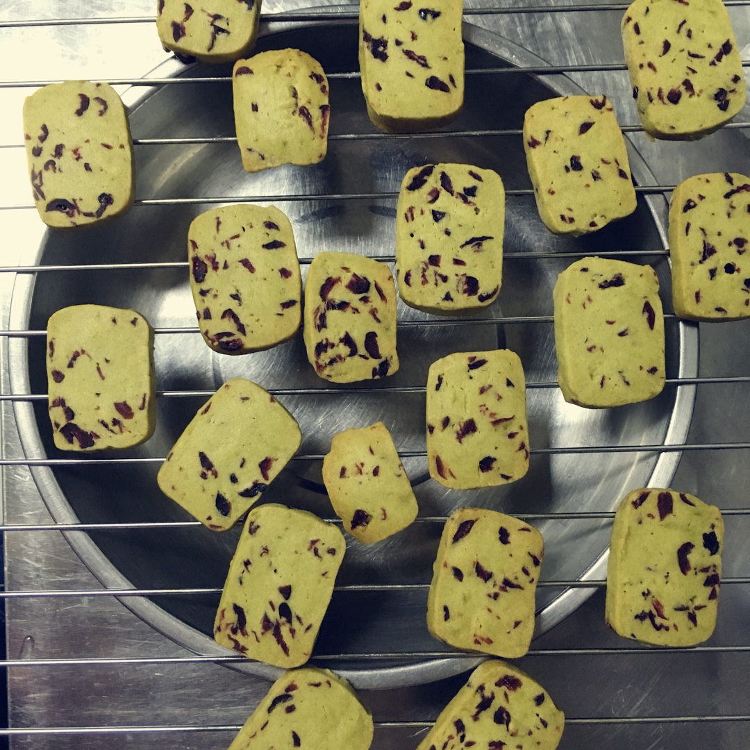 抹茶蔓越莓饼干