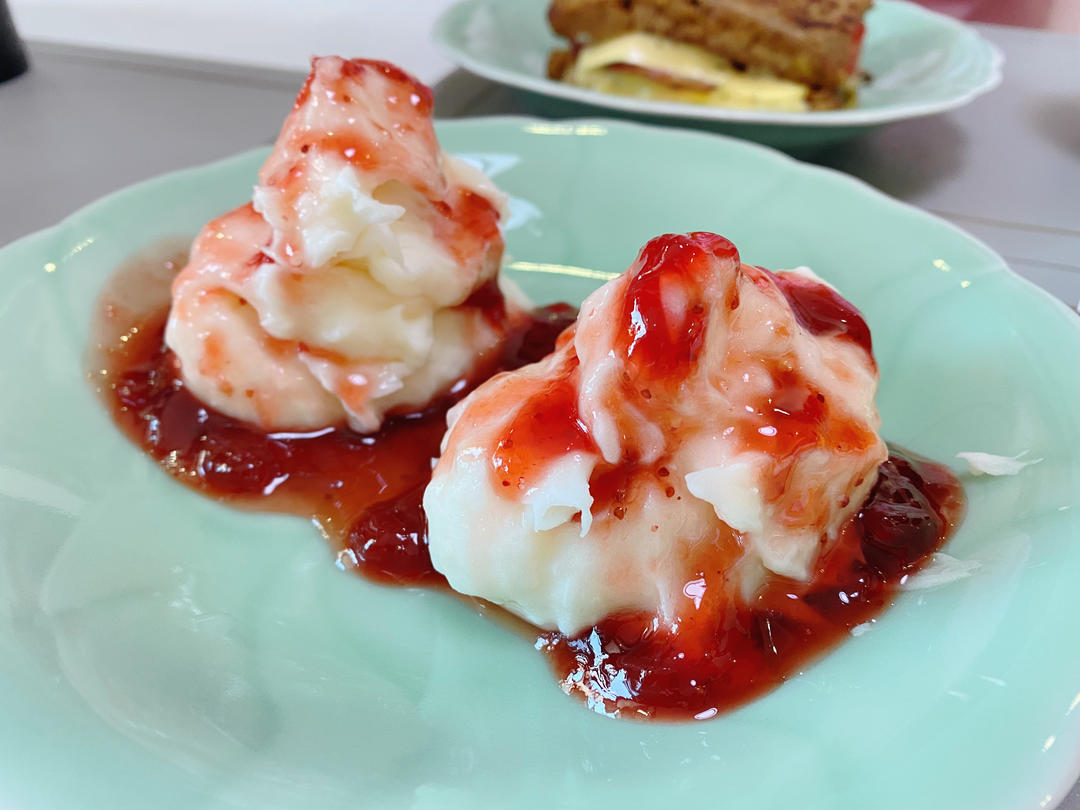 好吃又好看的甜品【蓝莓山药】