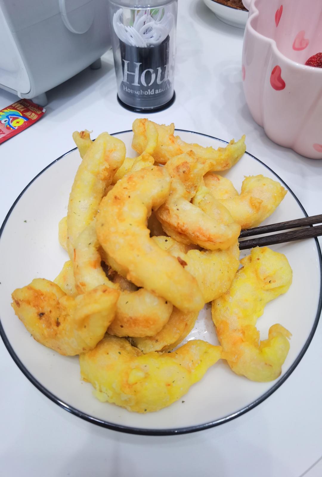 ㊙️炸日式天妇罗面糊的黄金比例✌️《炸天妇罗虾》《炸天妇罗南瓜》