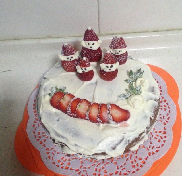 过个萌萌的美美的圣诞节【欢乐滴雪景圣诞老人蛋糕】