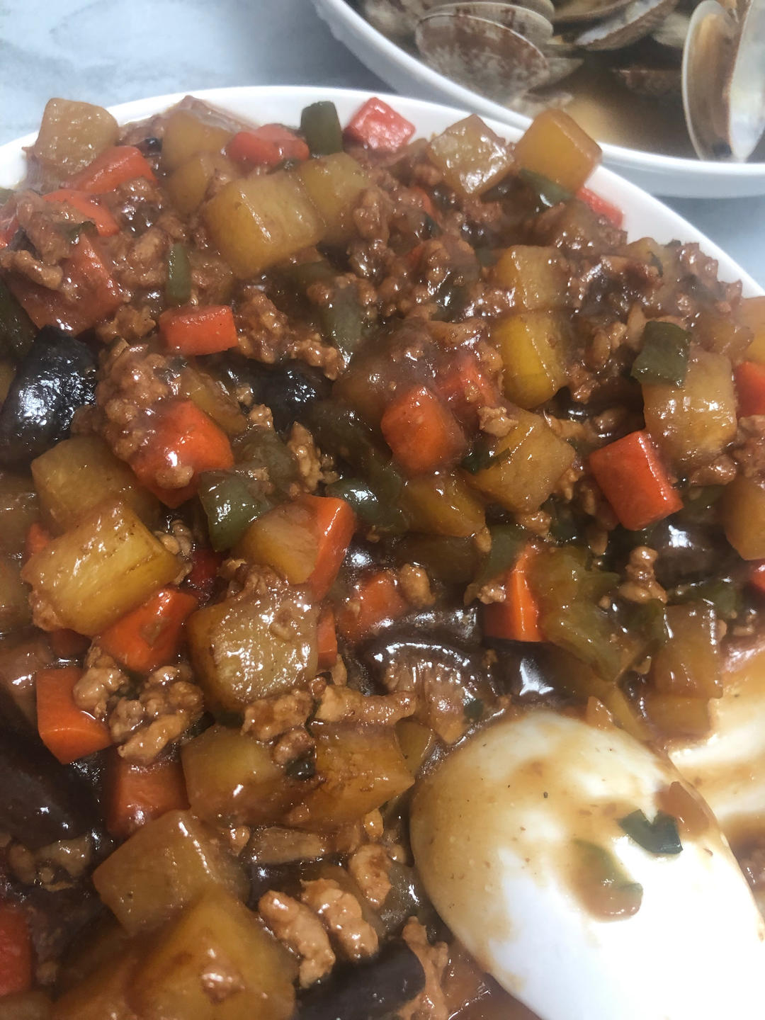 ㊙️香菇土豆肉沫拌饭❗️比外卖还好吃