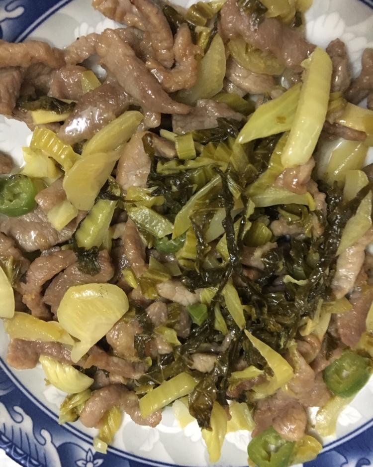 开胃酸菜炒肉丝
