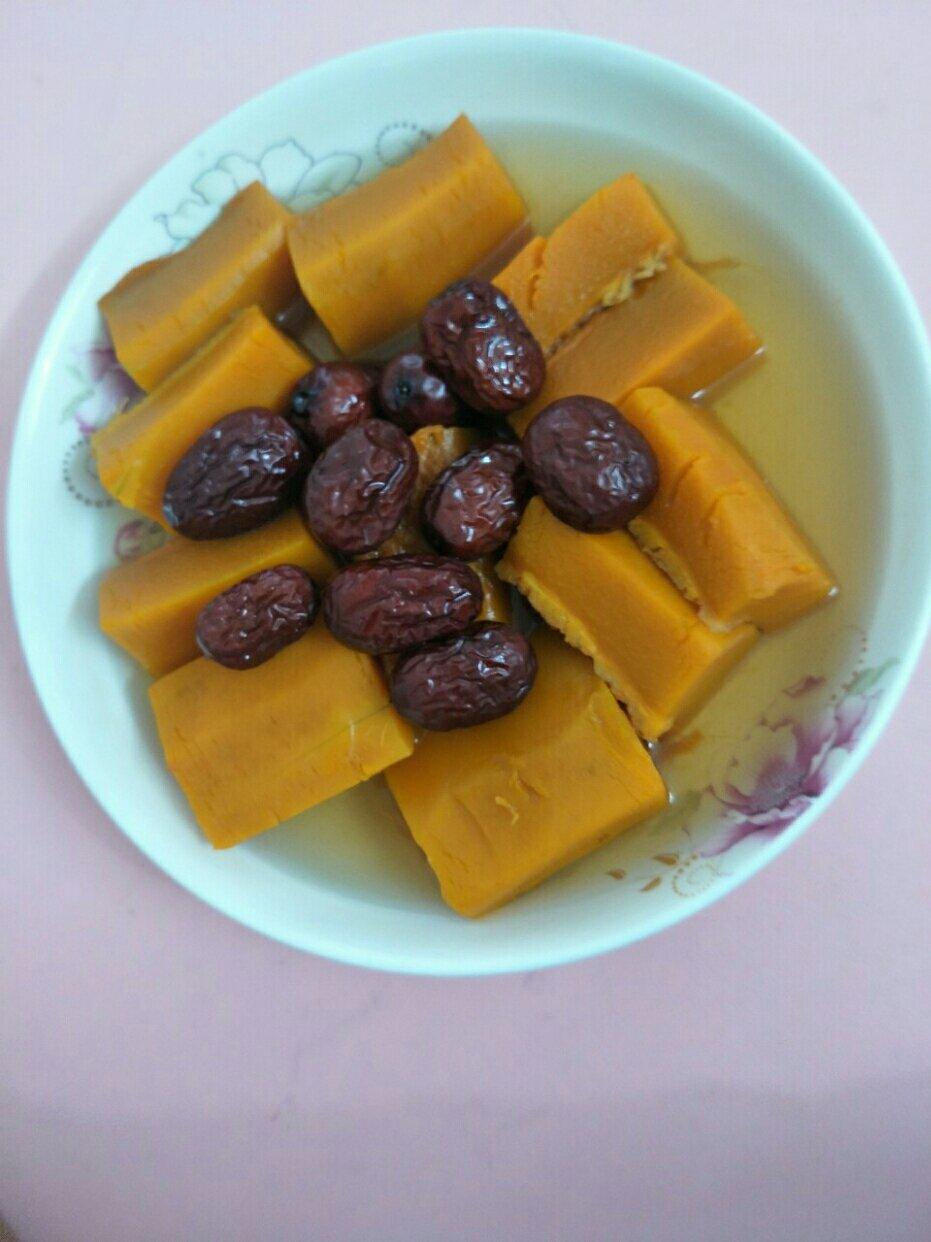 红枣红糖蒸南瓜
