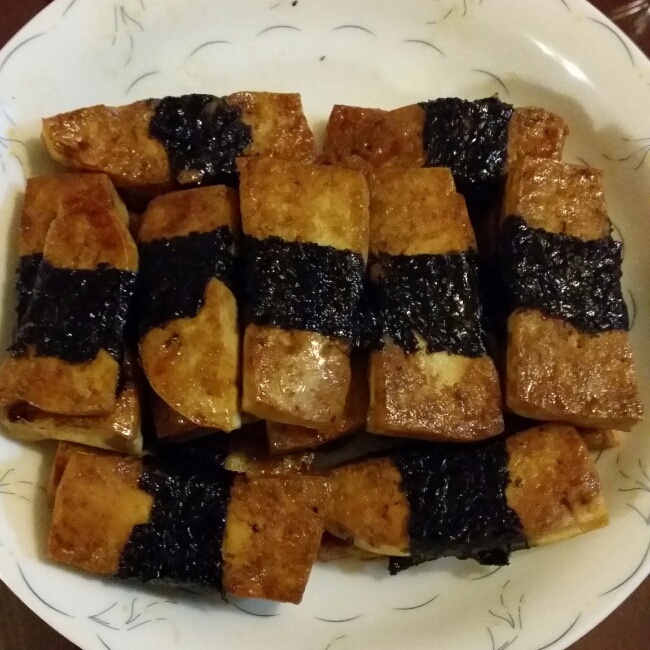 海苔煎豆腐