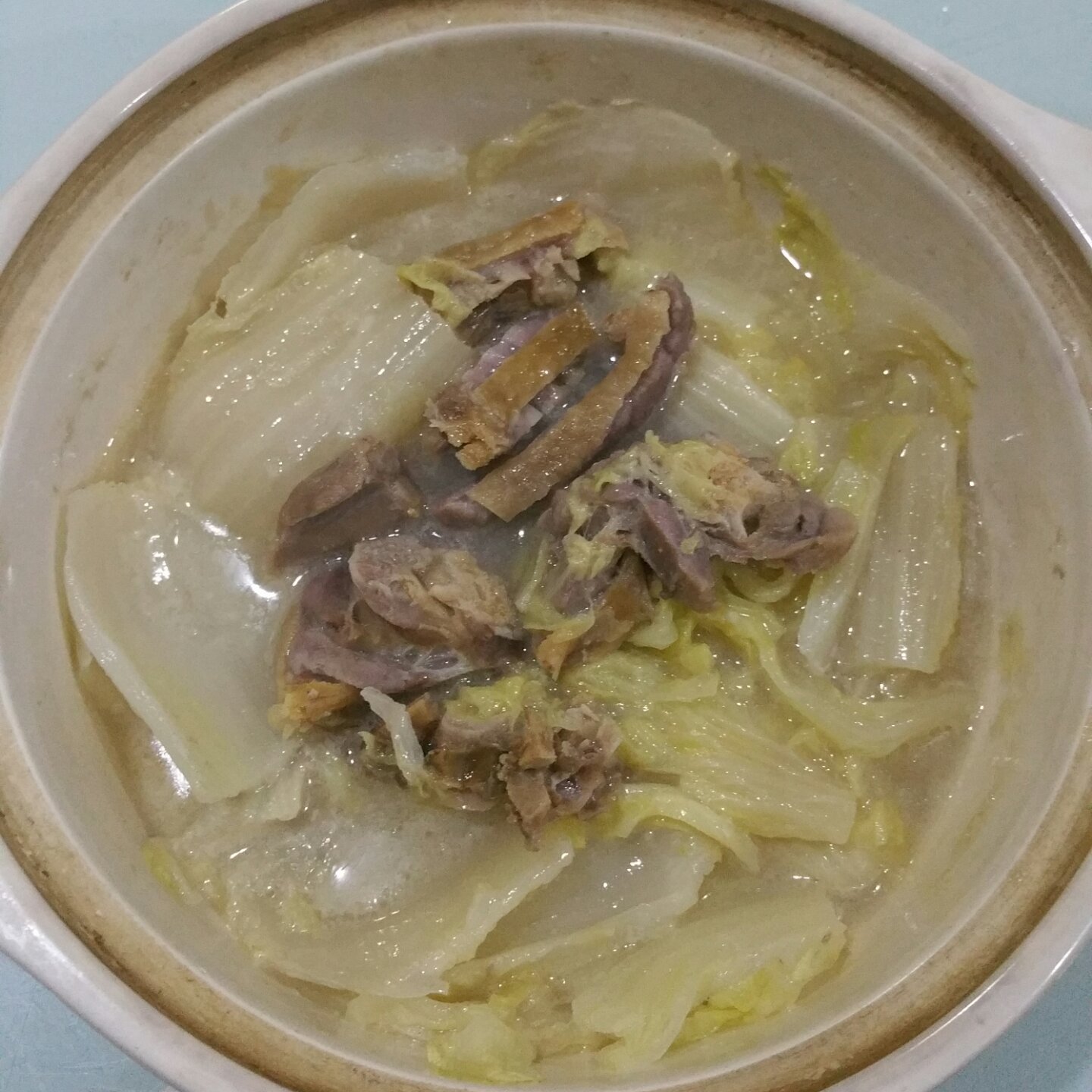 腊鸭腿蒸冬瓜