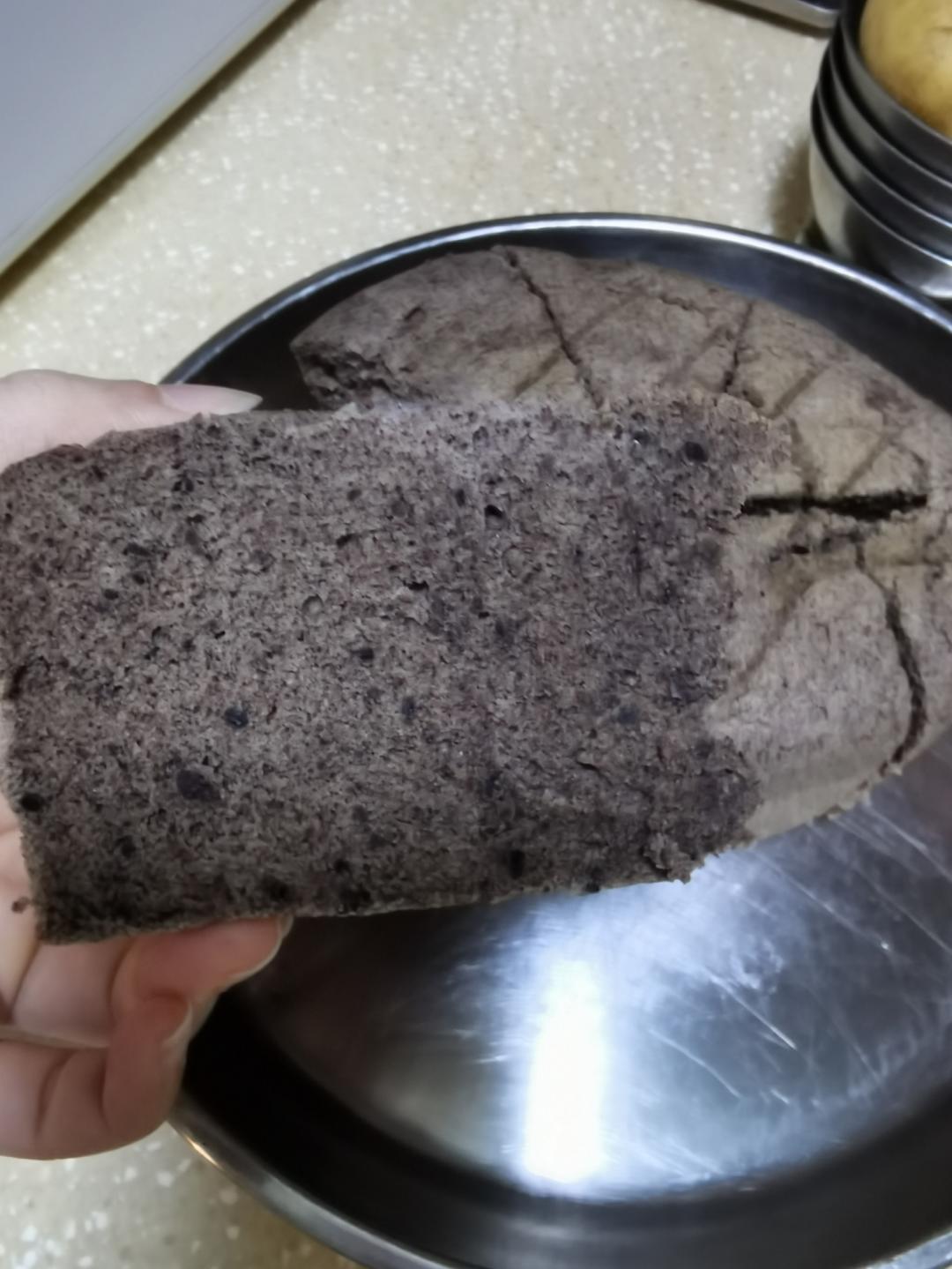 黑芝麻黑米蒸蛋糕