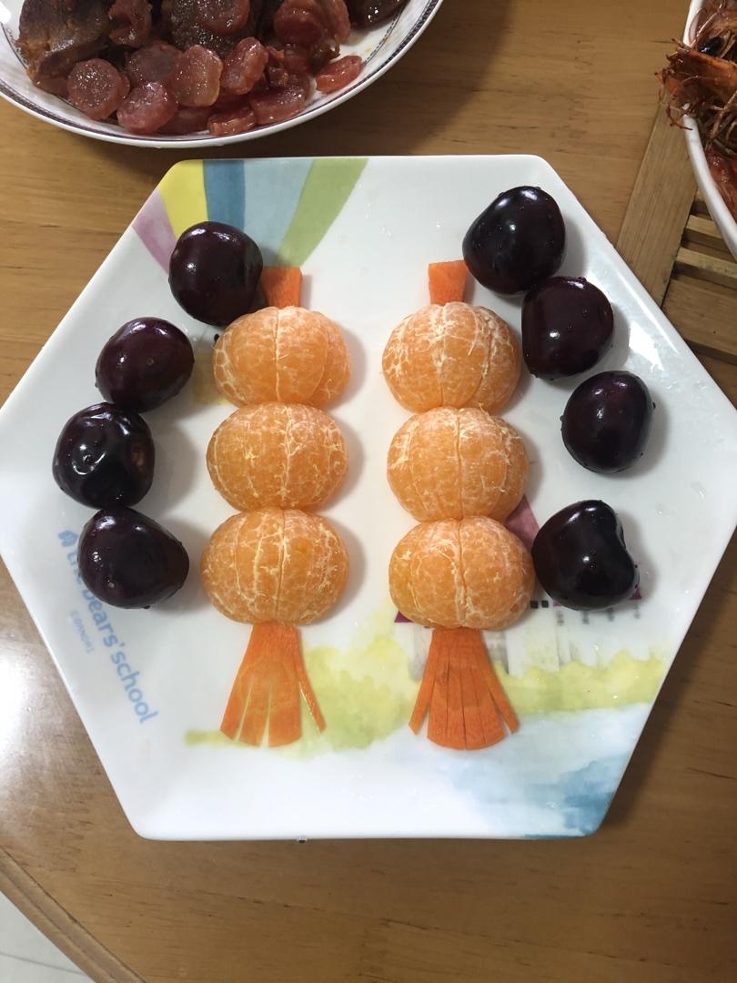水果拼盘 桔子灯笼