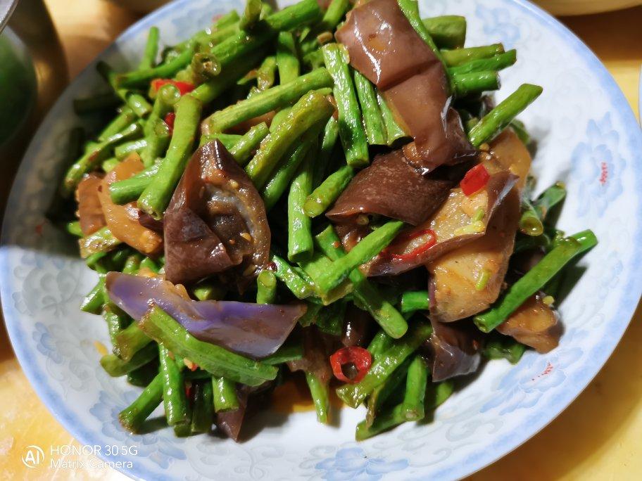 四季豆炒茄子