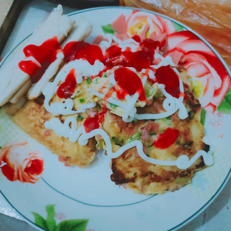鸡蛋香煎面包片