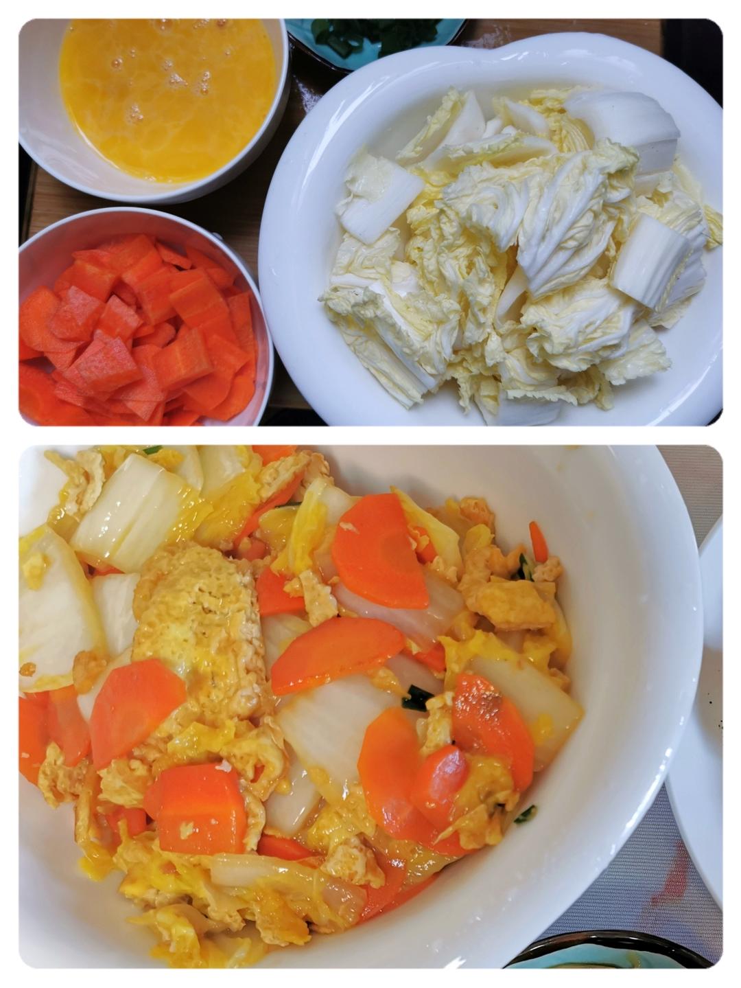 【孕妇食谱】小白菜炒鸡蛋，清爽不油腻，营养又健康～