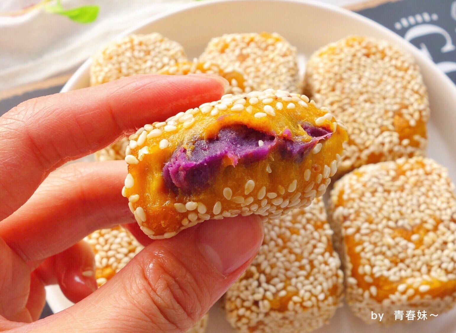 无糖少油南瓜紫薯饼❗️糯叽叽，好吃到爆❗️❗️的做法 步骤16