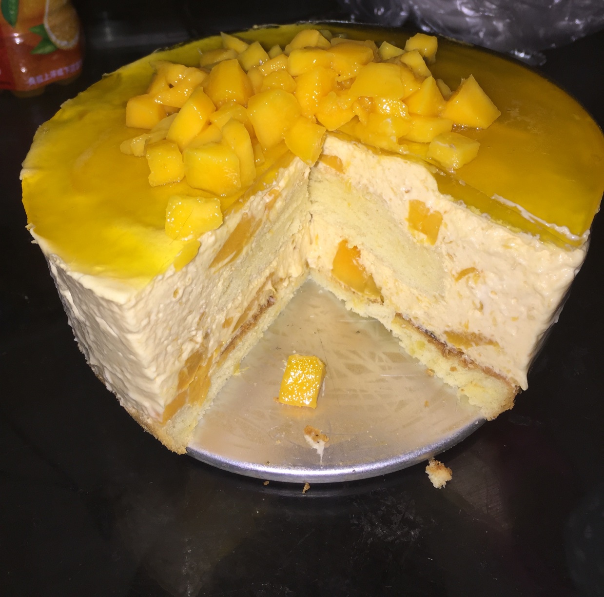 料超足的芒果慕斯蛋糕