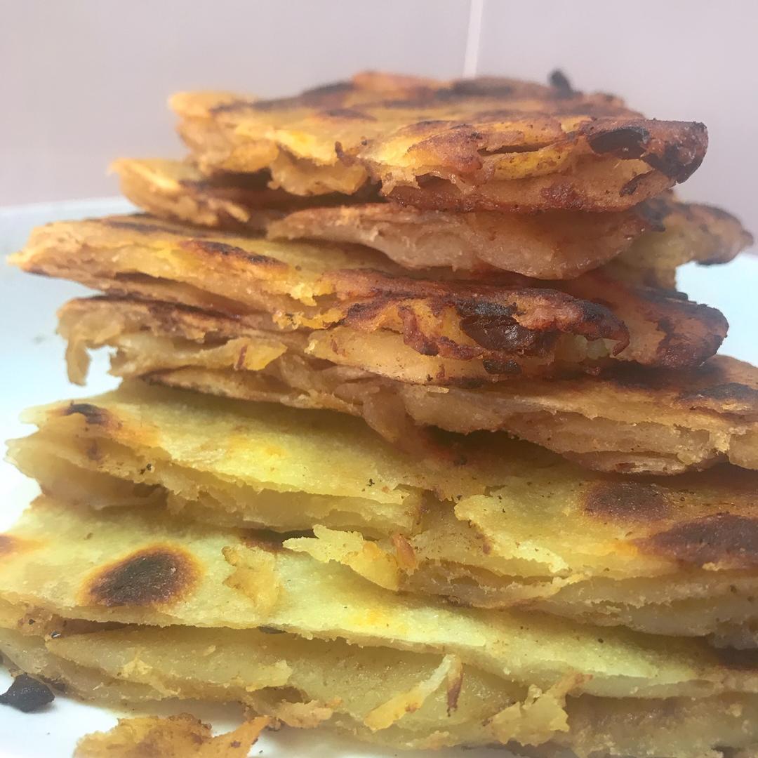 烫面肉末千层饼