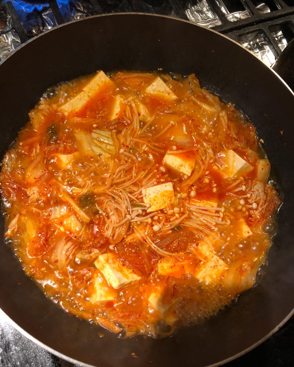 辣白菜豆腐汤