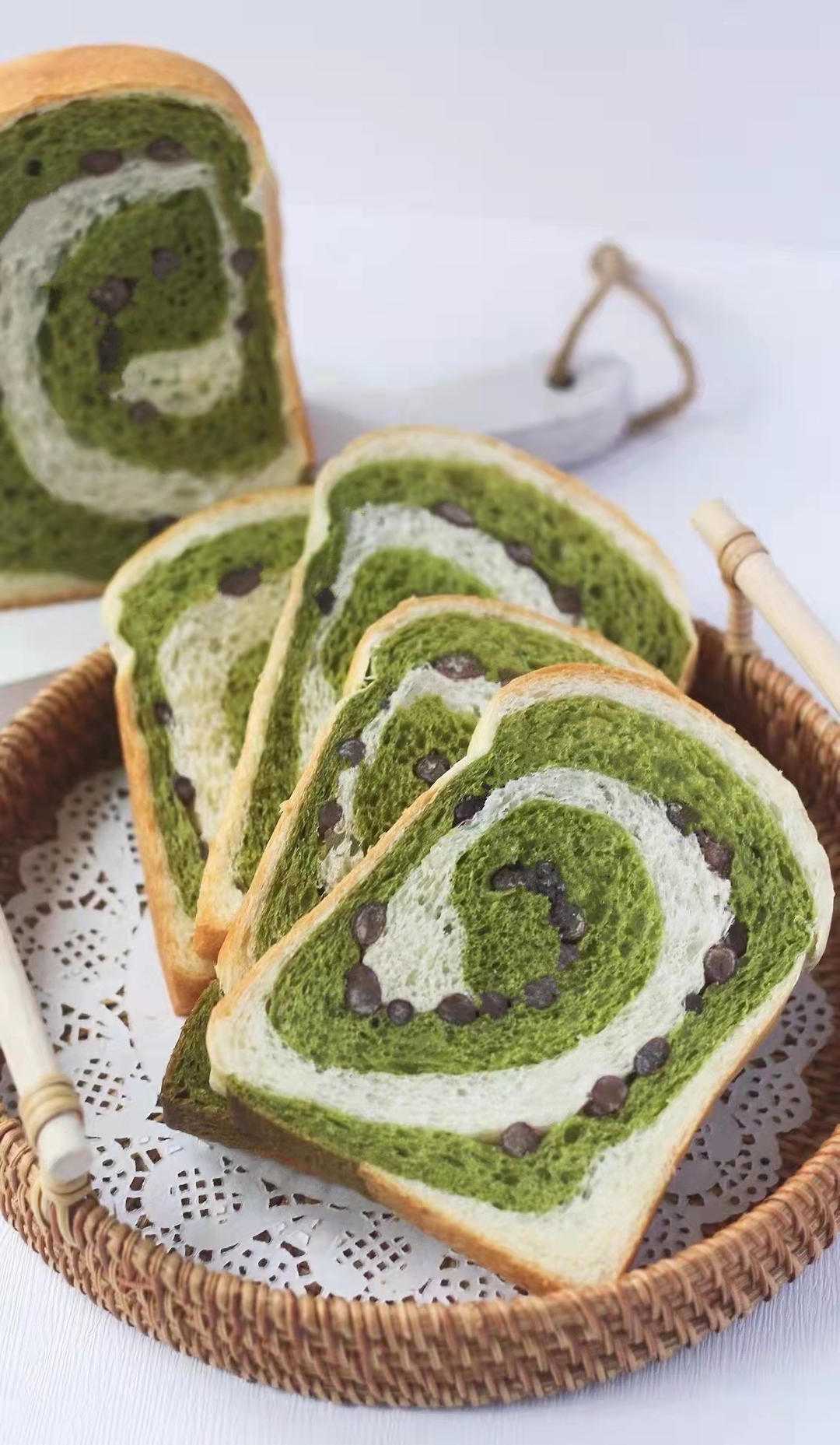 双色抹茶红豆吐司