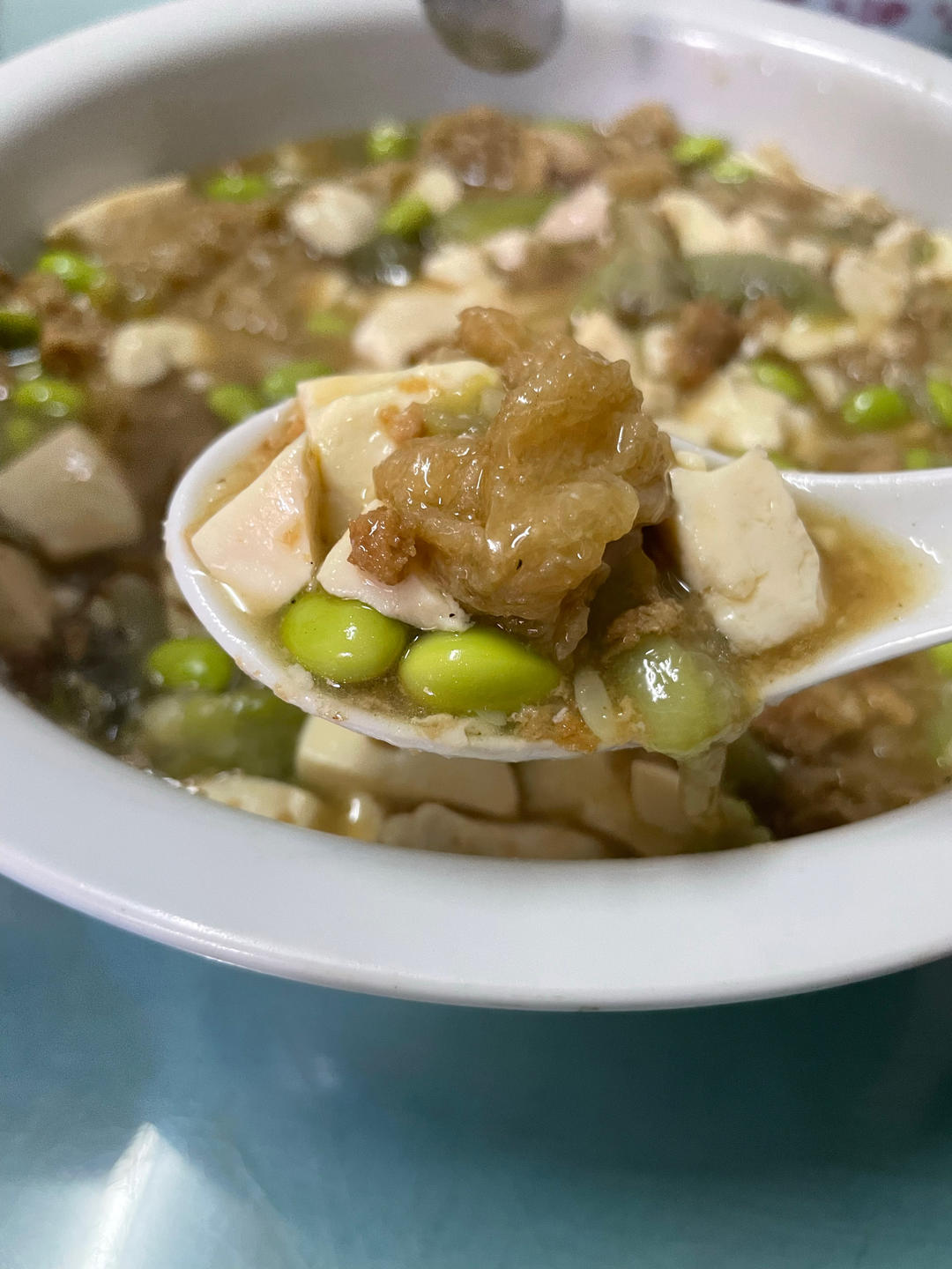 丝瓜毛豆油面筋汤的做法