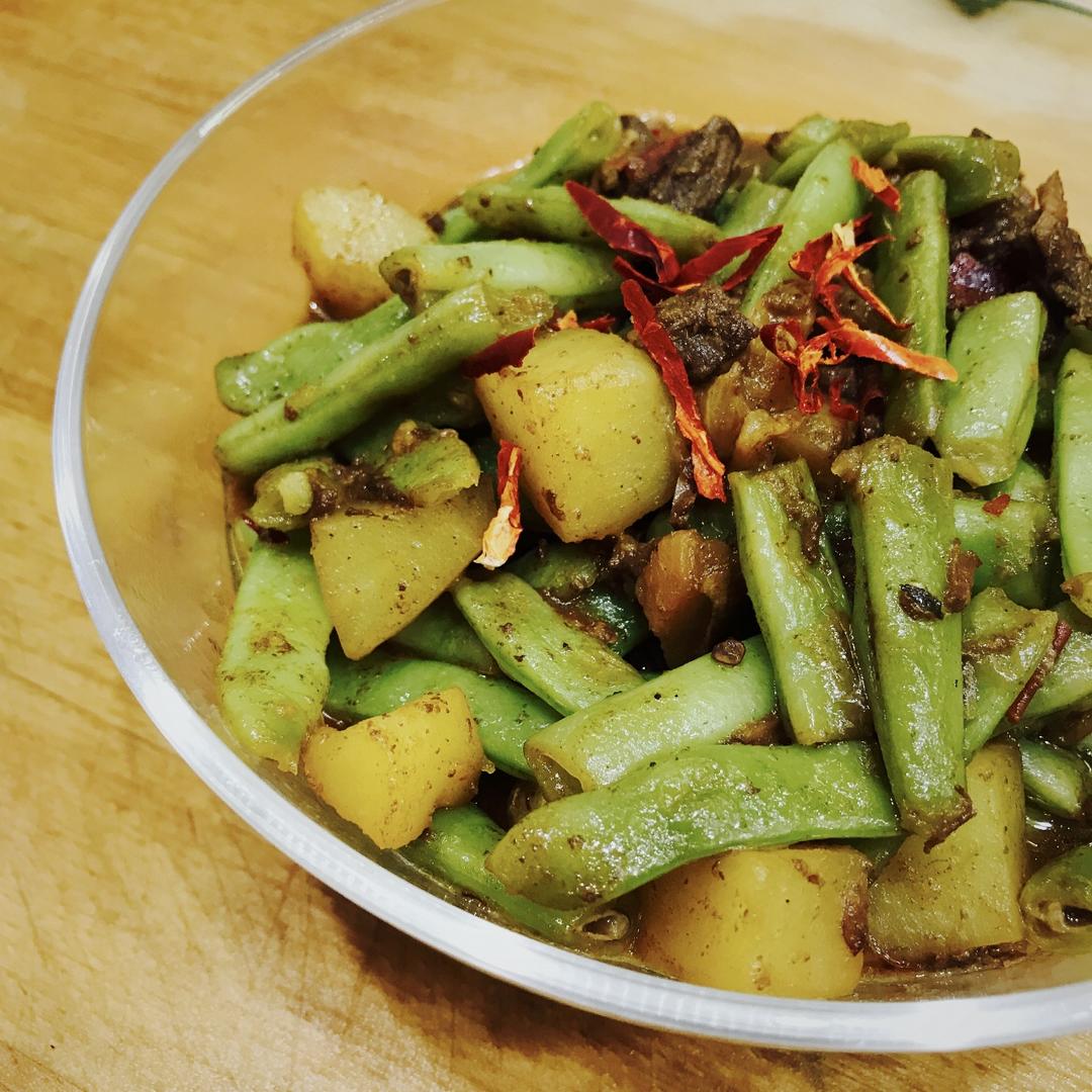 土豆炖豆角