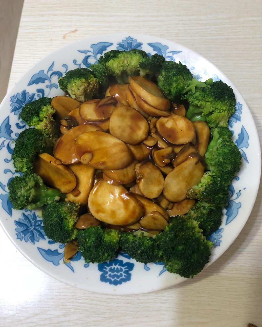 杏鲍菇扣西兰花