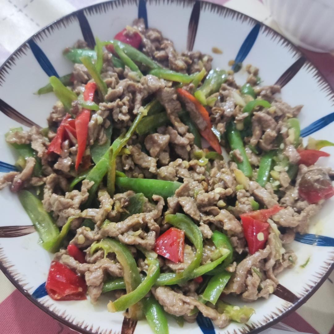 小炒青椒牛肉