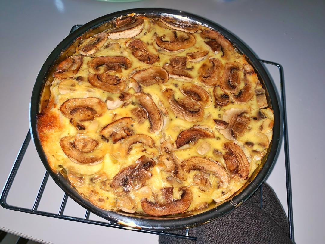 蘑菇南瓜咸口烤松饼（Dutch Baby）