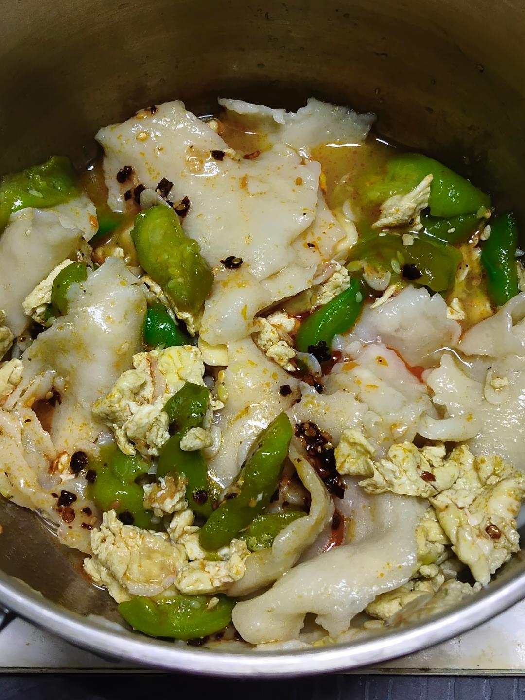 丝瓜鸡蛋面