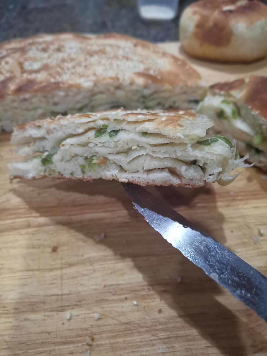 发面葱花大饼