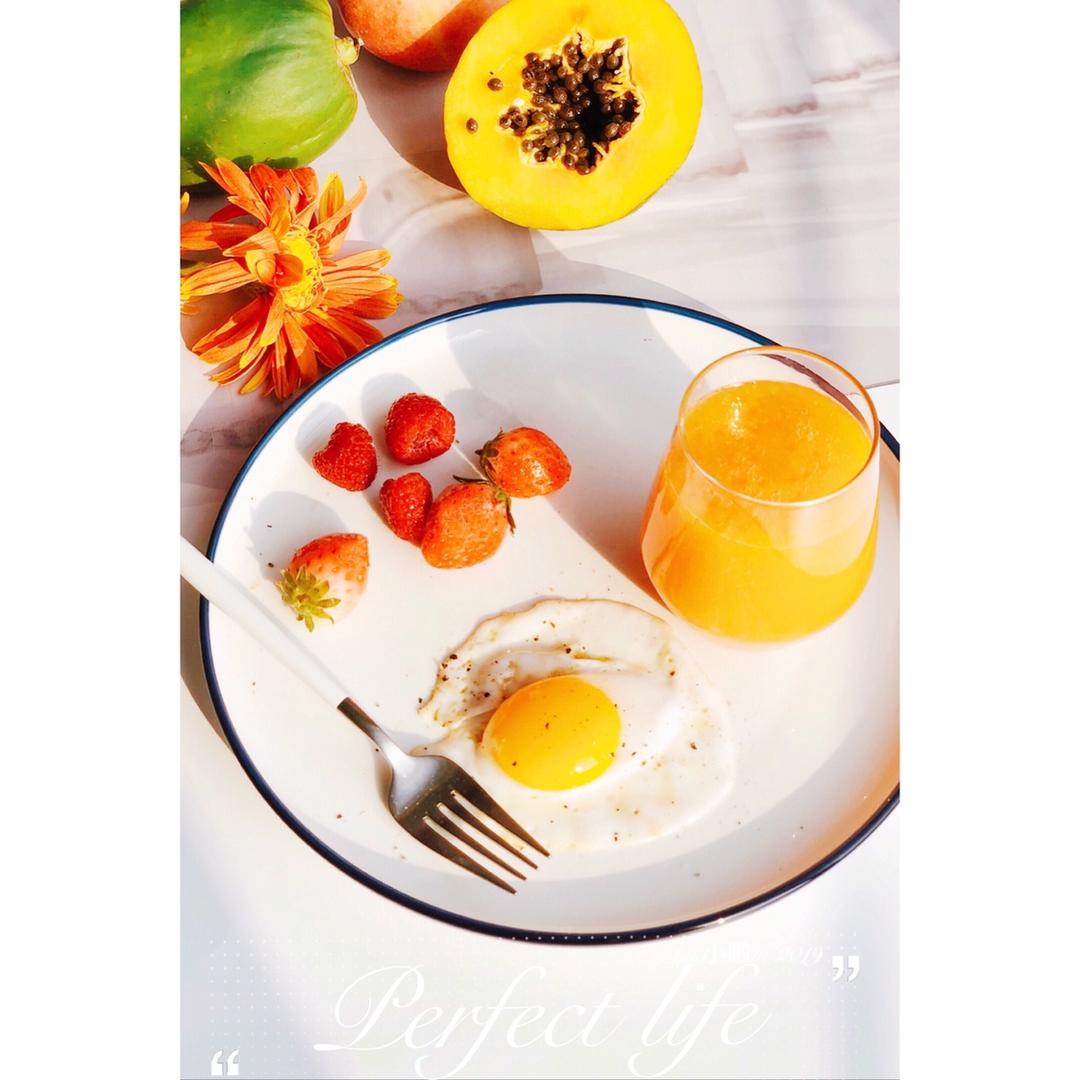 不加糖的香蕉木瓜饮